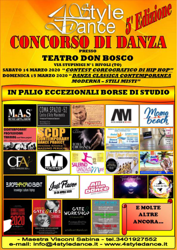 Concorso di Danza con borse di studio 4 Style Dance 2020