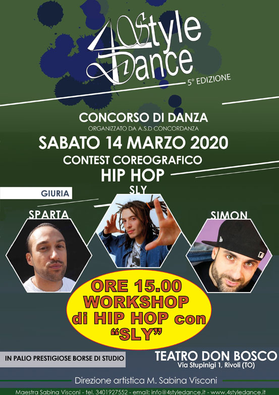 Contest coreografico di Hip Hop 4 Style Dance 2020